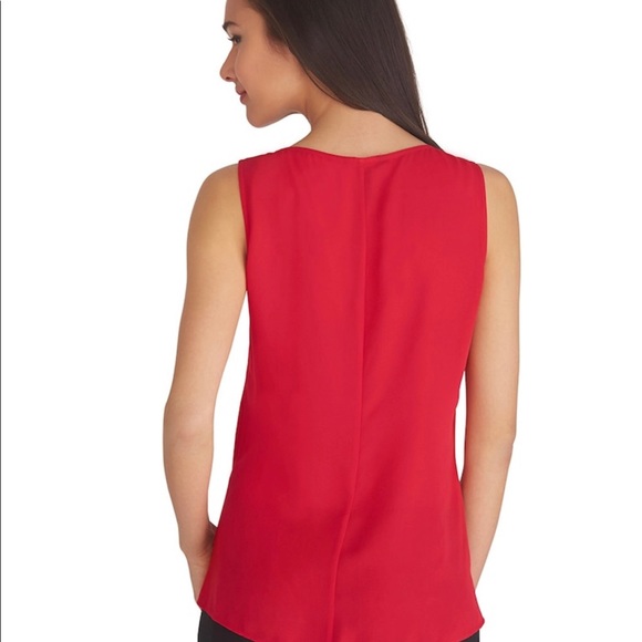 White House Black Market Sleeveless Red Shell - Picture 6 of 7